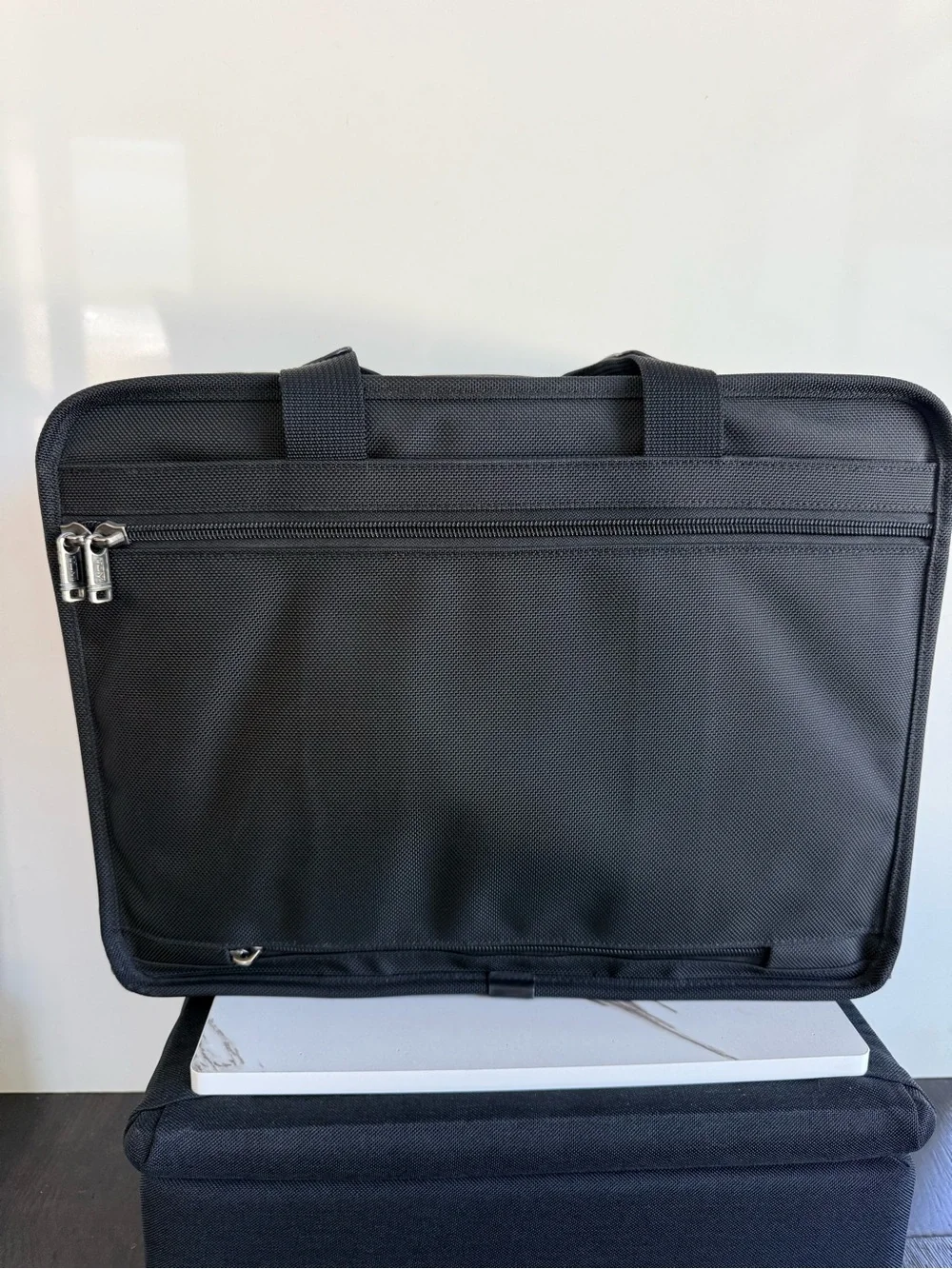 TUMI Alpha 26160D4 Black Ballistic Nylon Expandable Laptop Briefcase